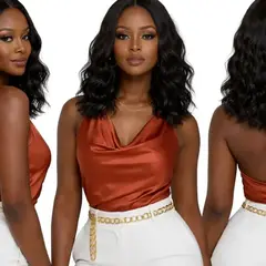 Peruca Orgânica Wig Ondulada Curta 40cm Identica ao Humano - comprar online