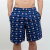 Bermuda Masculina Com Bolsos Azul Estampada Algodão Casual Champion Original - loja online