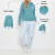 Moletom Feminino Fechado Blusa Frio Capuz Inverno Liso Azul Game Day Eco Champion Original na internet