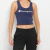 Regata Feminina Azul Cropped Esportivo Academia Fitness Champion Original - Macroport