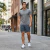 Bermuda Short Masculina Corrida Academia Treino Futebol Cós Elástico Esportiva Com Bolsos Cinza Champion Original