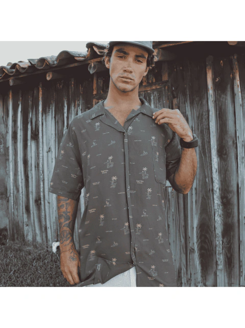 Camisa Viscose Karma Club Marrom