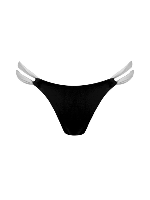 Calcinha Biquíni Lateral Dupla Black and Off White
