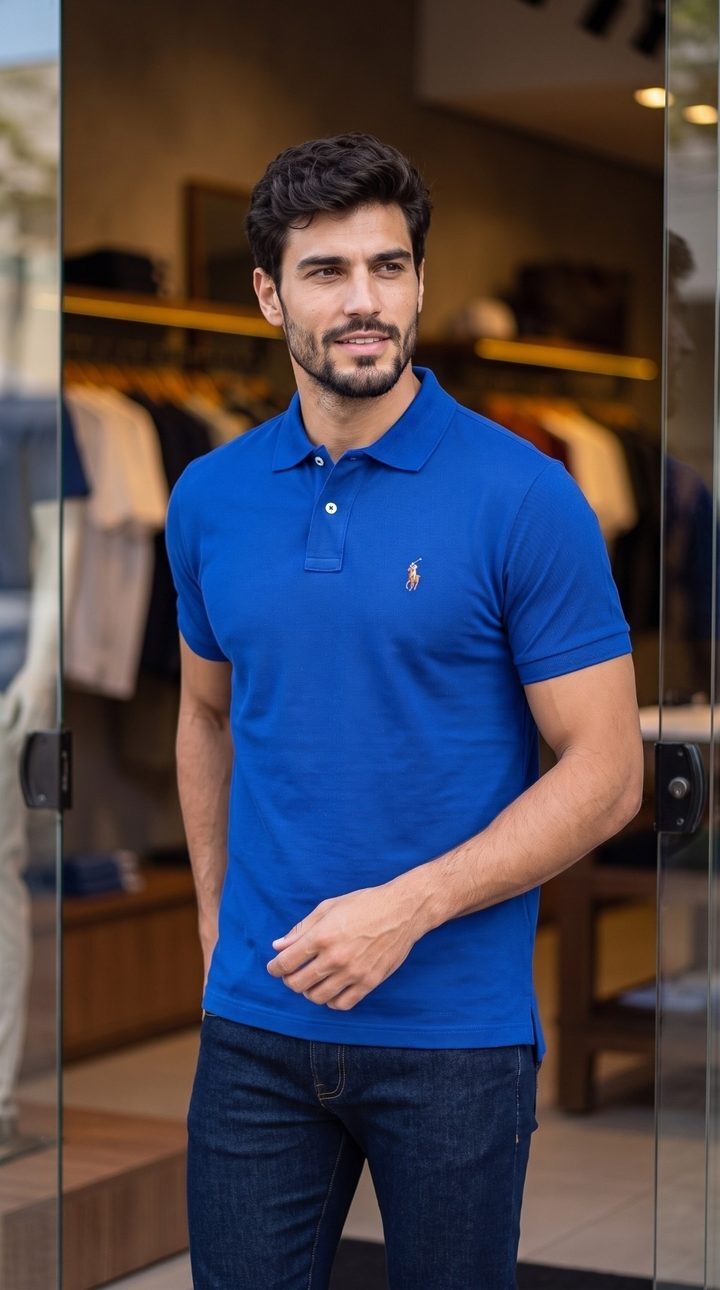 Polo azul