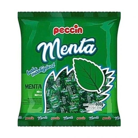 Bala Menta Mastigável 400g Peccin