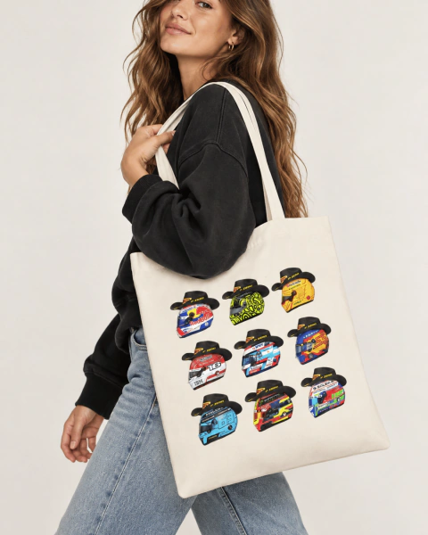 TOTE BAG COWBOY HELMETS