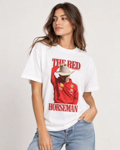 REMERA THE RED HORSEMAN BLANCO