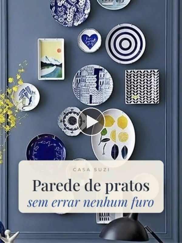 Parede de pratos sem errar nenhum furo