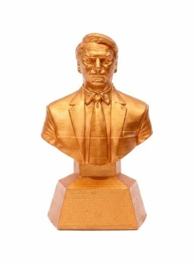 Busto Jair Bolsonaro - Edição Premium Ouro Envelhecido