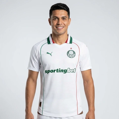 Camisa 2 Palmeiras 26 Versão Jogador Branca