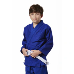 Kimono Judo Prata Azul Infantil