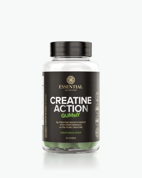 Creatine Action Gummy (240g) - 60 gomas - Sabor: Maçã Verde