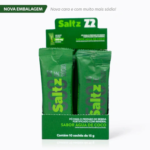Saltz 500 (Display c/10 sachês 15g) - Sabor: Água de coco