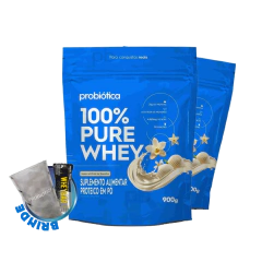 KIT 2 WHEY 100% Pure Whey Refil (900g) + 2 BRINDES