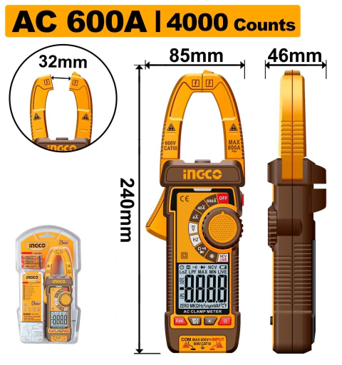 Pinza amperimétrica digital AC DCM66001