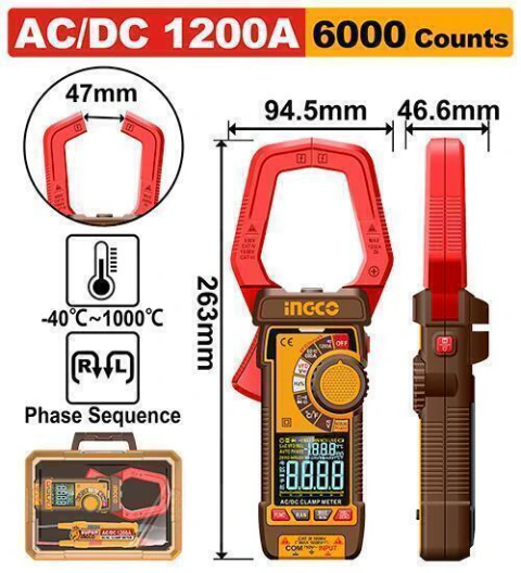 Pinza amperimétrica DC/AC DCM610002
