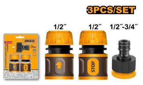 Juego De Conectores Rápidos Para Manguera - 3 Pcs HHCS03122