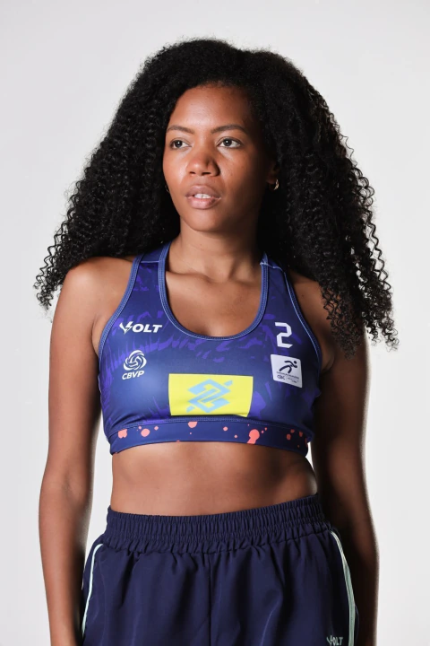Top 1 Vôlei de Praia Brasil Oficial Feminino Roxo Volt