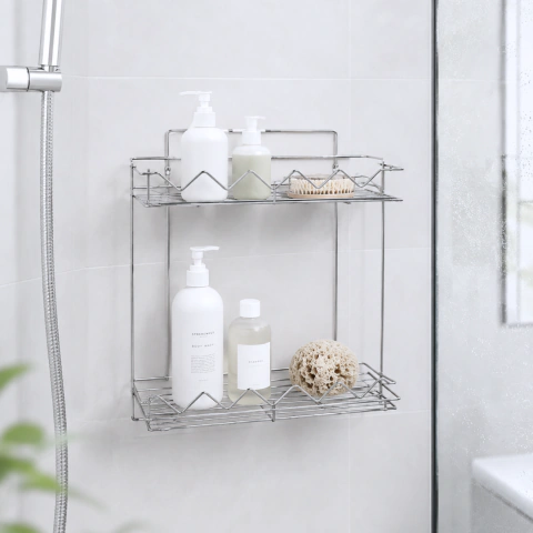 RACK ORGANIZADOR DE BAÑO METAL