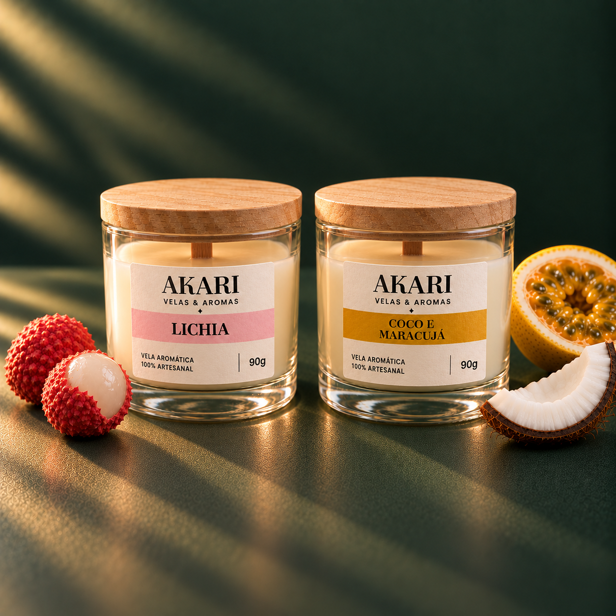 Kit Tropical — Lichia + Coco e Maracujá · 2 × 90 g