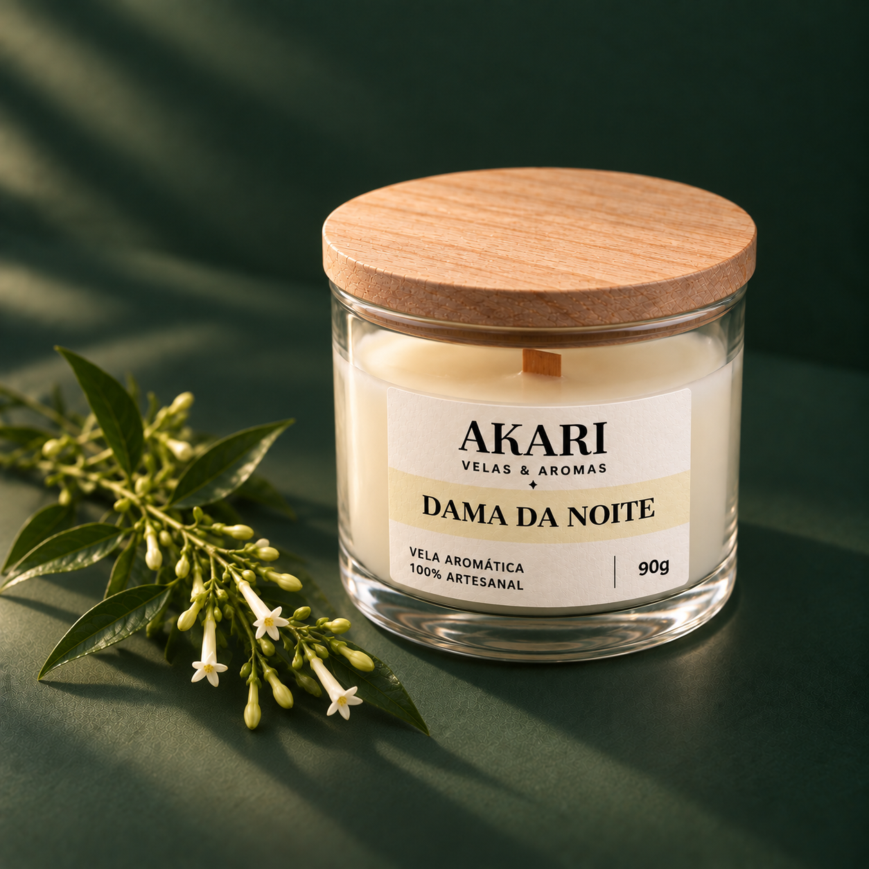 Dama da Noite — Vela em vidro · 90 g