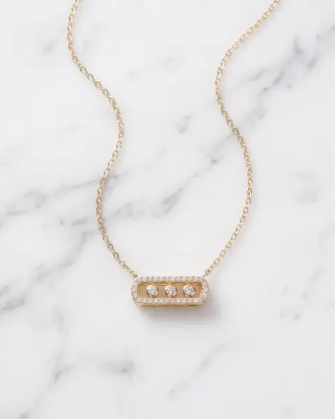 COLLAR TIPO MZKA PUNTOS CRISTAL ED LIMITADA 45C+5CM