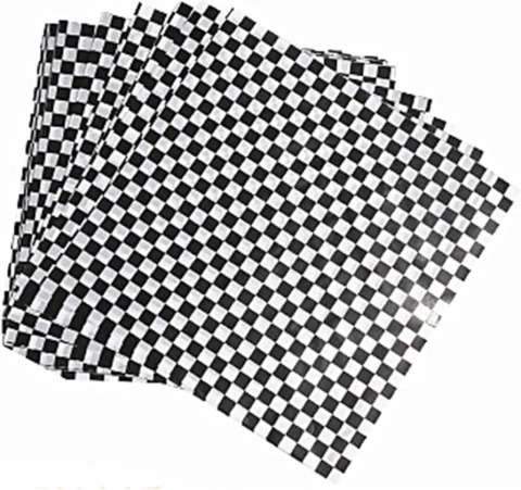 Papel Parafinado Cuadros Negros