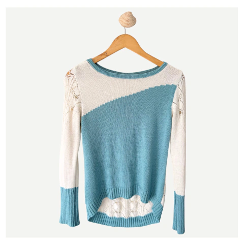 Espuma do Mar · Blusa de tricô vazado