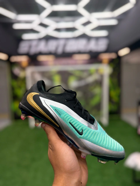 Chuteira Campo NIKE Phantom 6 Elite FG - Azul/Preto