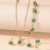 Conjunto De Joias De Coração Europeu 4 Peças Colar Oco Brincos Pulseira De Anel Para Mulheres - loja online