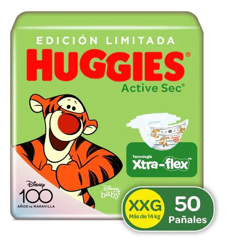 Pañales Huggies Activ Sec Sin Género Tamaño Xxg Unidades