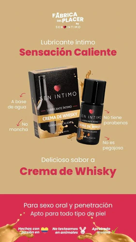 Lubricante Sen Íntimo Caliente Crema De Whisky 30ml