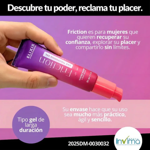 Lubricante Intimo Estrechante Friction Elixir 30ml Sabor Neutro