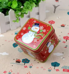 Pack x 12 Latas Navideñas Mini Cuadradas con Relieve – Diseños Surtidos-HOLLY - comprar online