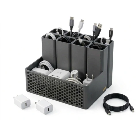 Bandeja Organizadora De Cables, Adaptadores Y Accesorios