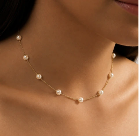 Chocker Pérola - Banhado a ouro