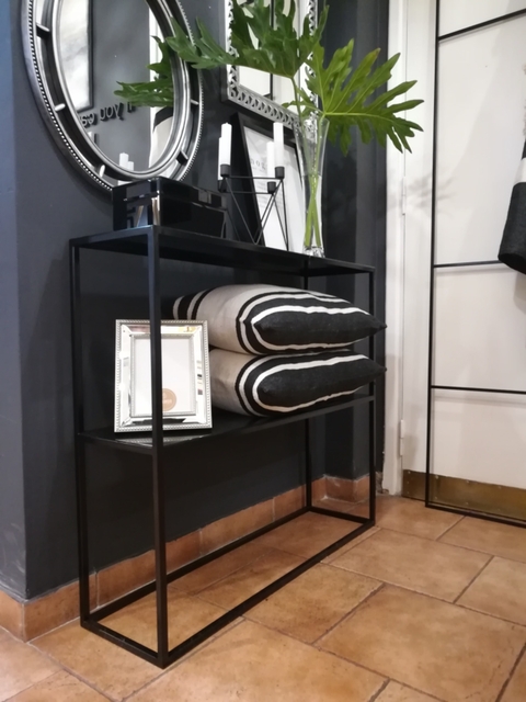 MESA DRESSOIRE METALICA NEGRA
