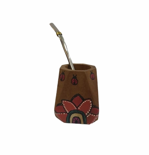 Mate de Madera Pintado