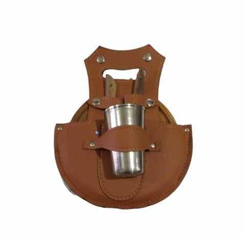 Set de Asado de Acero Inoxidable con Vaso