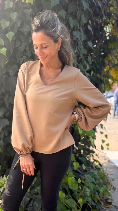 BLUSA JUSTINA TOSTADO - comprar online