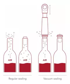 Imagen de Bomba De Vacío Para Vinos Vacu Vin Wine Saver Loop Con Tapón