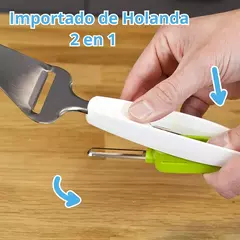 Cortador + Pelador De Quesos Tomorrow Kitchen Holanda Blanco/verde - Vení a la Cocina