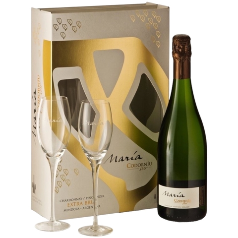 María de Codorniú extra brut 2 copas x750ml