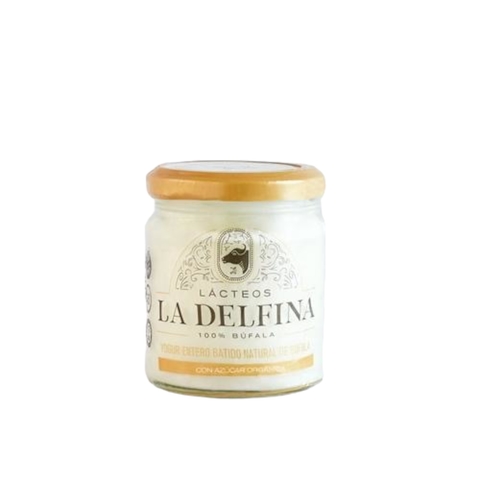 Yogur Batido de Búfala con azúcar orgánica La Delfina x160gr
