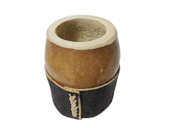 Mate "COCO" Con Base de Cuero Crudo - comprar online
