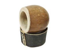 Mate "COCO" Con Base de Cuero Crudo - Cuchillos y Mates
