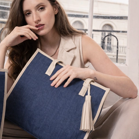 Milano | Cuero & Denim - Natalia Neu Handbags