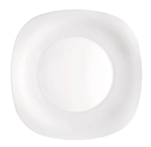 Plato Playo 27 x 27 cm Opal Templado Blanco