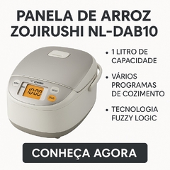 Panela de Arroz Elétrica Zojirushi NL-DAB10 | Branco com Prata Premium Cozimento Perfeito com Tecnologia Japonesa - comprar online