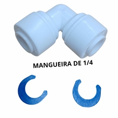 União Cotovelo 90 graus Engate Rápido para Mangueira 1/4 Kemflo - Kemflo 